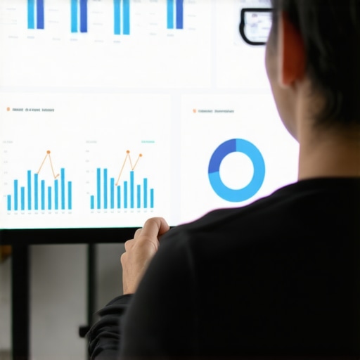 Person reviewing Google My Business analytics on computer