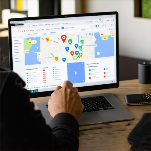 Person reviewing analytics data on Google Maps recovery
