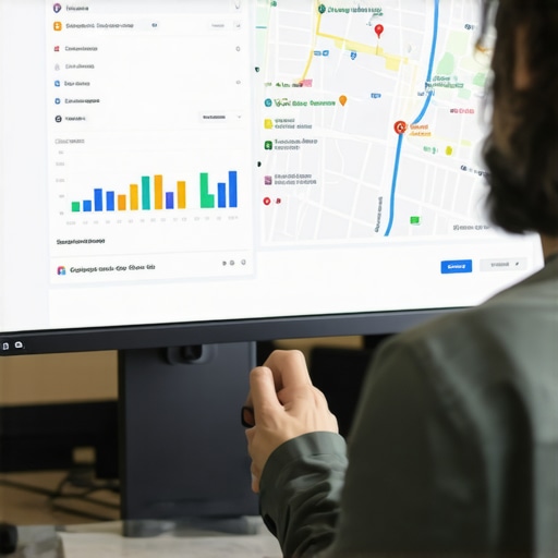 Business owner reviewing Google Maps analytics to improve rankings.