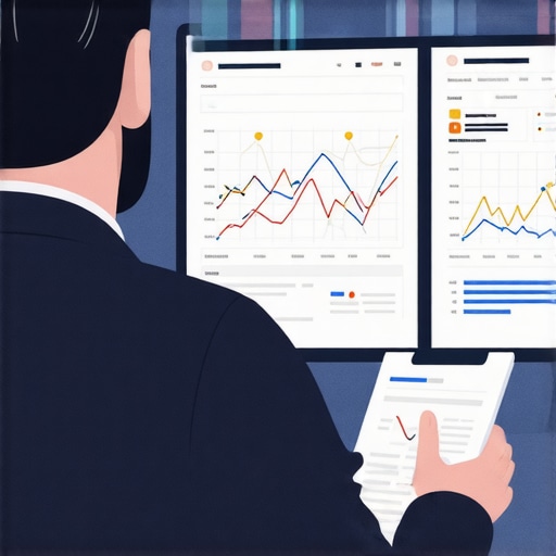 Business owner reviewing local SEO data on a digital dashboard showing fluctuations in Google Maps rankings.