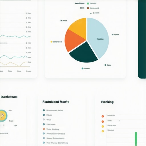 Monitoring Dashboard for GMB Maintenance Screenshot of an analytics dashboard showing local search rankings and audit metrics