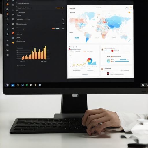 Person analyzing maps and SEO analytics on a computer to diagnose Google Maps ranking issues.