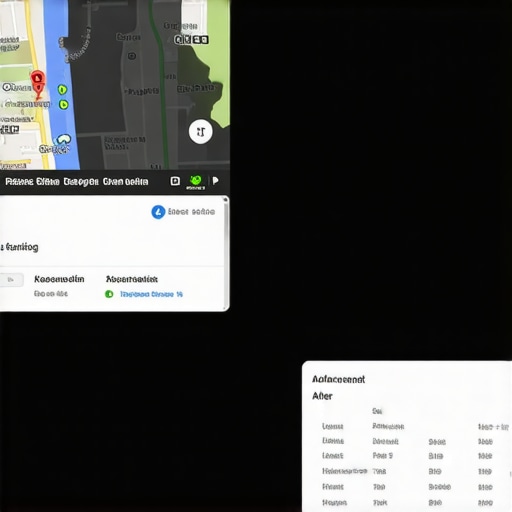Chart comparing Google Maps rankings before and after recovery efforts.