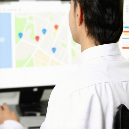 Digital marketer reviewing Google Maps data and signals on a computer