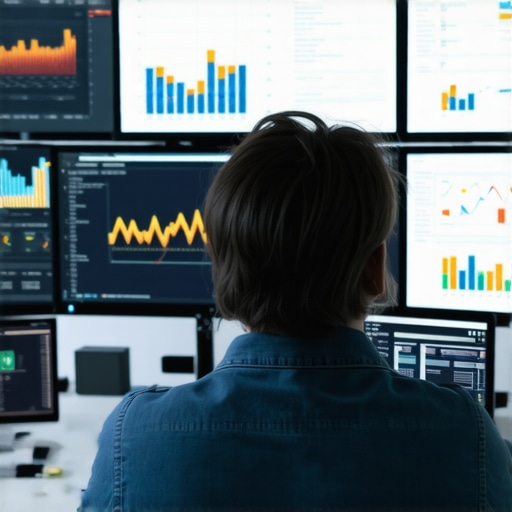 A professional analyzing local SEO and Google Maps ranking data on screens.