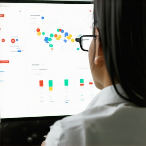 Person analyzing signal data to troubleshoot Google Maps ranking issues