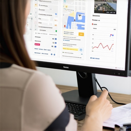 Person reviewing local business data on computer to fix Google Maps rankings